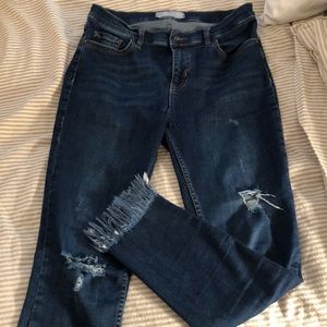 High waisted skinny jeans